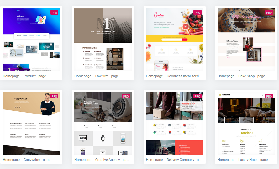 website theme examples