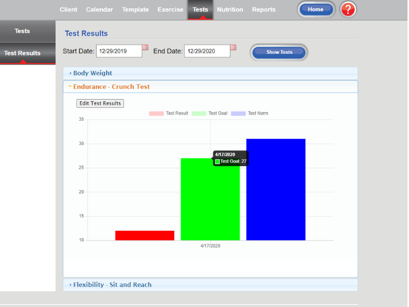 online fitness testing